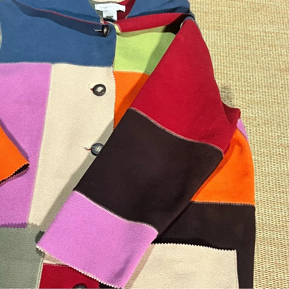 Susan Bristol Color Block Patchwork Coat Vintage Size Small Great Condition - Picture 7 of 15